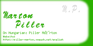 marton piller business card